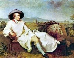 Goethe in the Roman Campagna (1786) by Johann Heinrich Wilhelm Tischbein